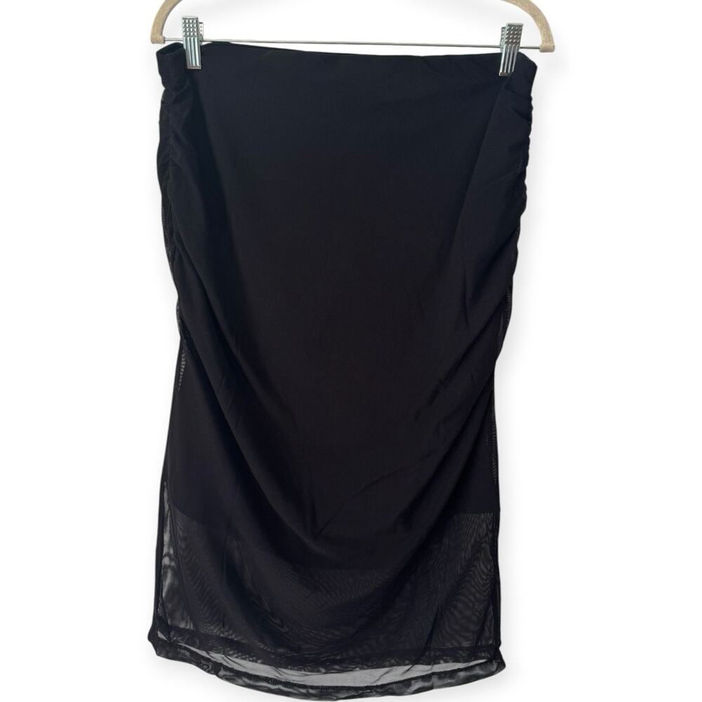 NWT Anatomie Alessia Mesh Pencil Skirt Black Stretchy Size Small - Picture 4 of 8